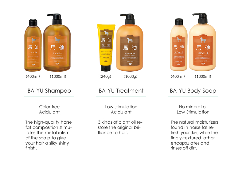 BA-YU Shampoo,BA-YU Treatment,BA-YU Body Soap