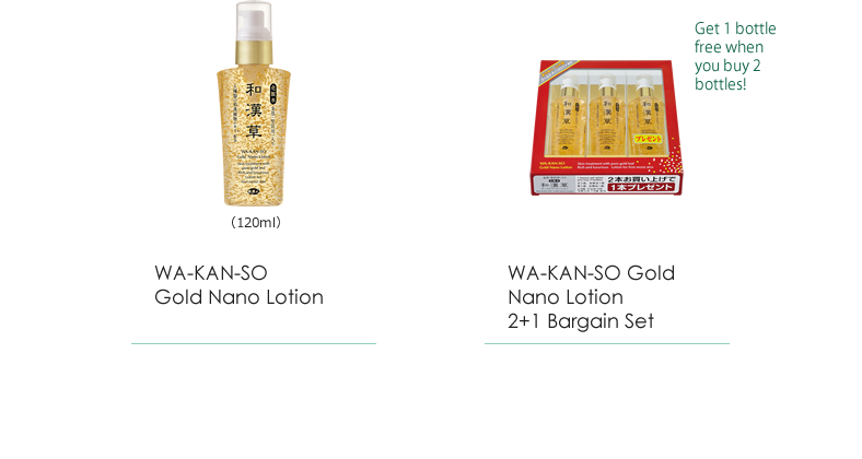 WA-KAN-SO Gold Nano Lotion Products